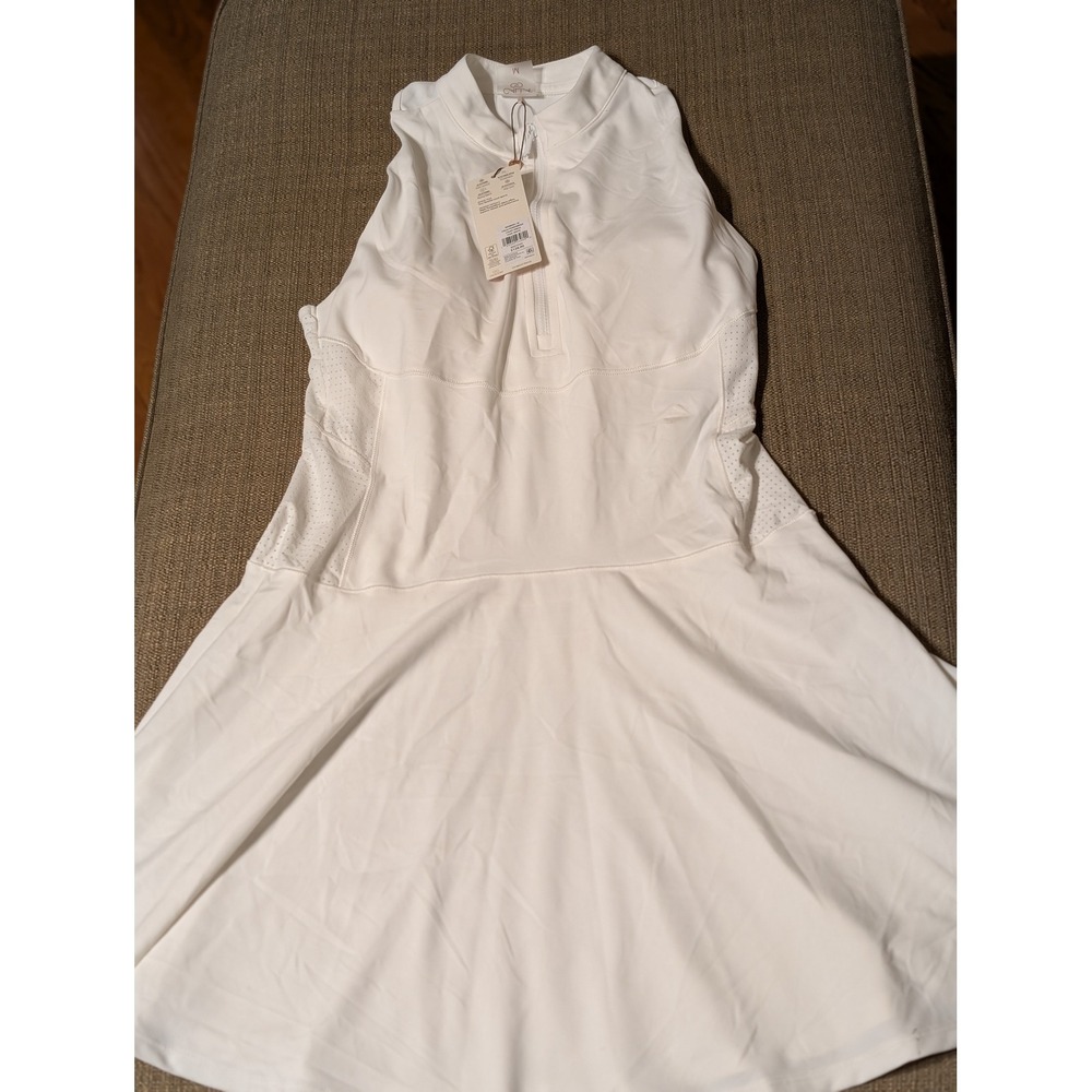 NWT Calia PowerMove Court Dress Womens Medium Pure White Tennis Golf